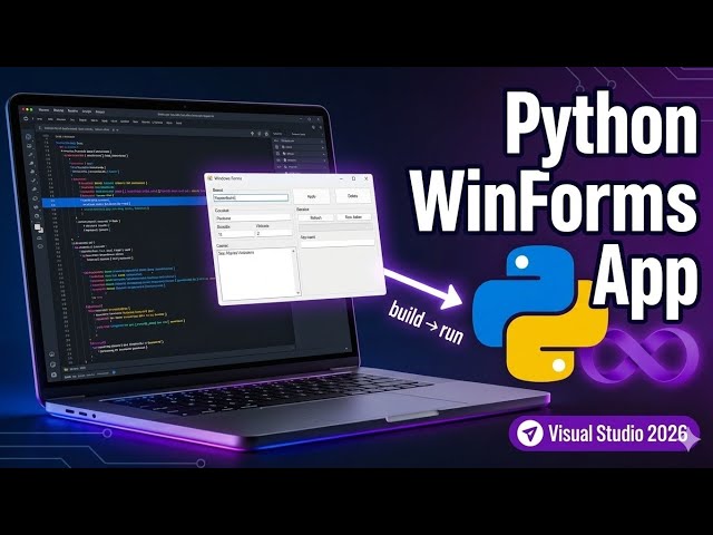 Python WinForms using Visual Studio  | Windows Forms Getting Started 