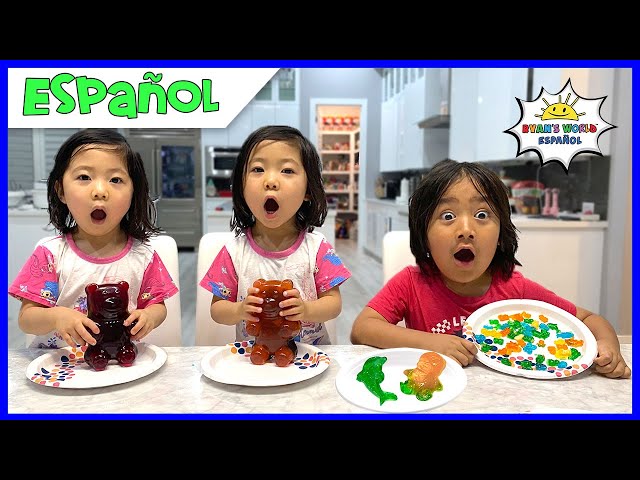 DIY Cómo Hacer un Osito Gigante de Goma y Gelatina con la familia Kaji