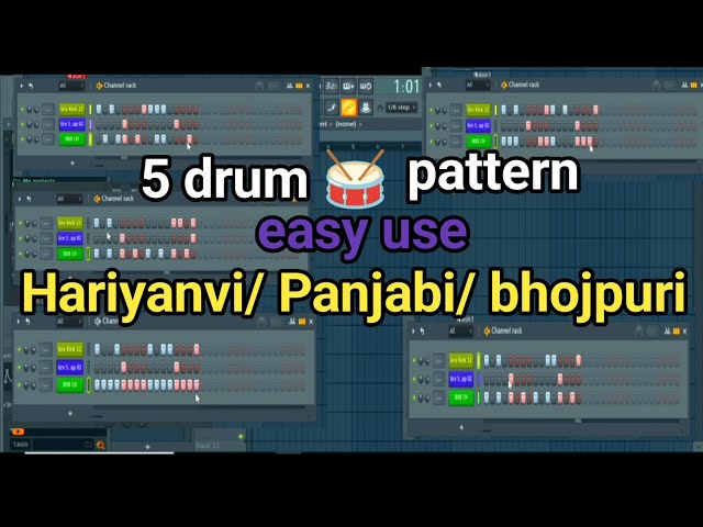 How To Make 5 Drum 🥁 Patterns All joner use #flstudiohubtips #flstudio