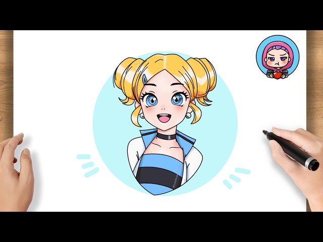 How to Draw Bubbles Beauty From Powerpuff Girl | Drawing Tutorial Easy