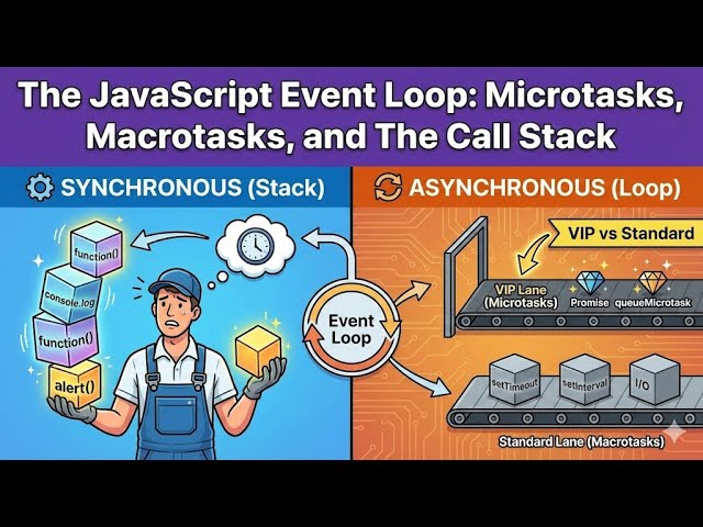The JavaScript Event Loop: Microtasks, Macrotasks, and The Call Stack | Interview Preparation