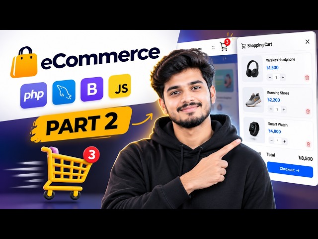 Complete PHP eCommerce Website Tutorial | Core PHP + MySQL + Bootstrap 5 + jQuery AJAX + AI