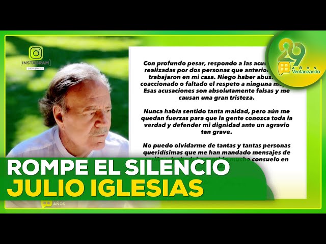 ¡Julio Iglesias rompe el silencio ante las denuncias en su contra! 😱 | Ventaneando