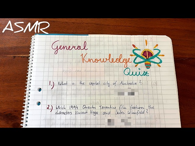 ASMR| General Knowledge Quiz