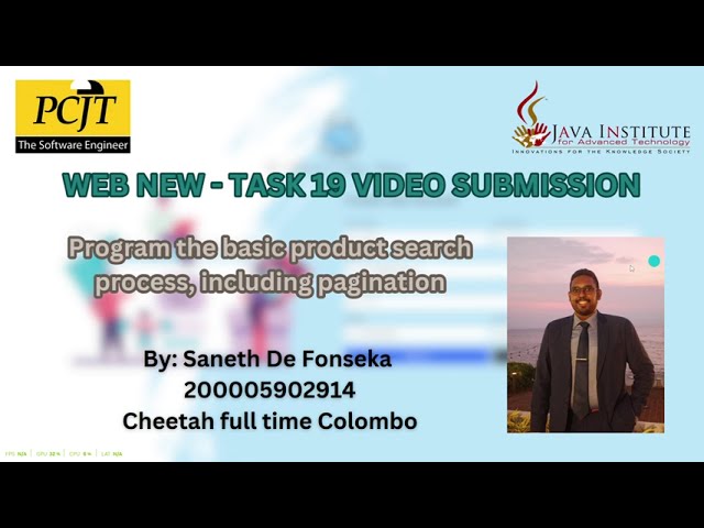 Task 19 : Program Product Search and page navigation process | Web Programming | Java Institute