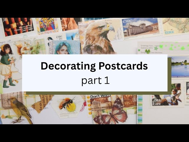 Decorate postcards for postcrossing with me