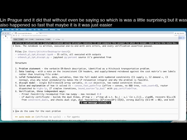 Can Claude Code solve an optimization problem?