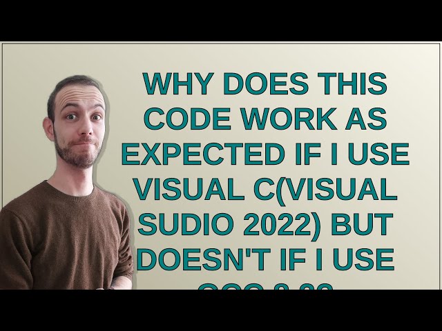 Why does this code work as expected if I use Visual C(Visual Sudio 2022) but doesn't if I use gcc...