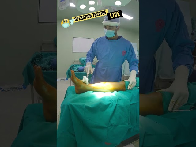 LIVE Operation Theatre Prep 😷| Tibia Nail Fixation #shorts #doctor #neet2023 #viral