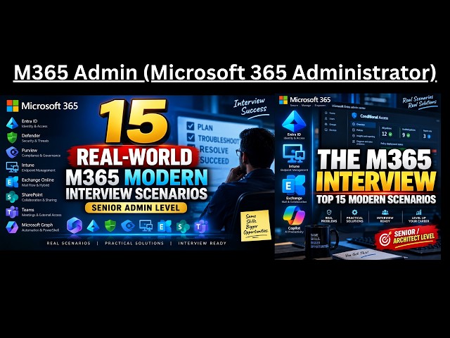 Top 15 "M365 Admin(Microsoft 365 Administrator)" Modern Scenarios you must know for your Interviews!