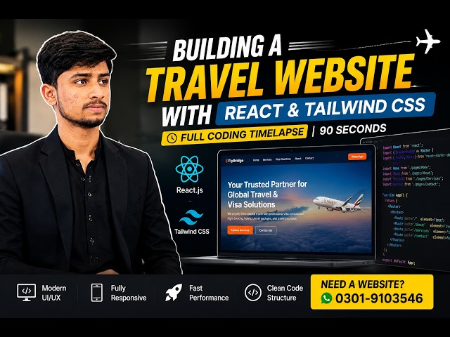 Watch Me Build a Professional Travel Website | React.js Timelapse
