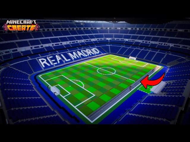 How Real Madrid's Stadium works - Explained with Minecraft Create mod
