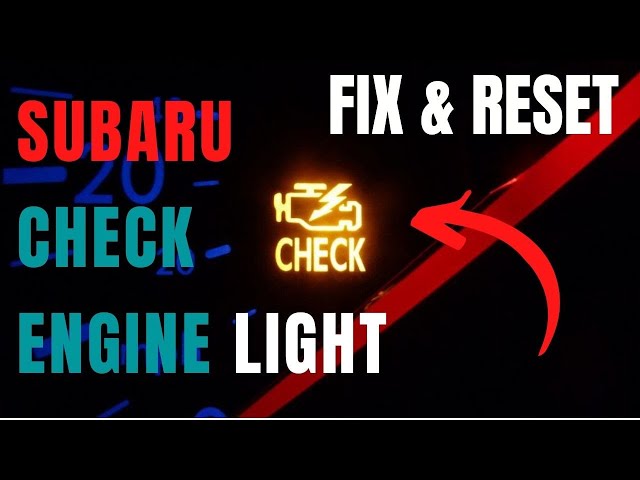 Fix & Reset Subaru Outback Check Engine Light  Code (+Subaru Forester Engine)