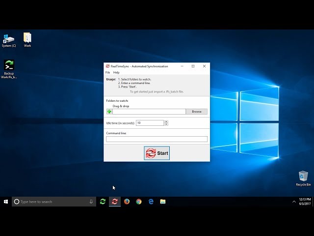 FreeFileSync: RealTimeSync