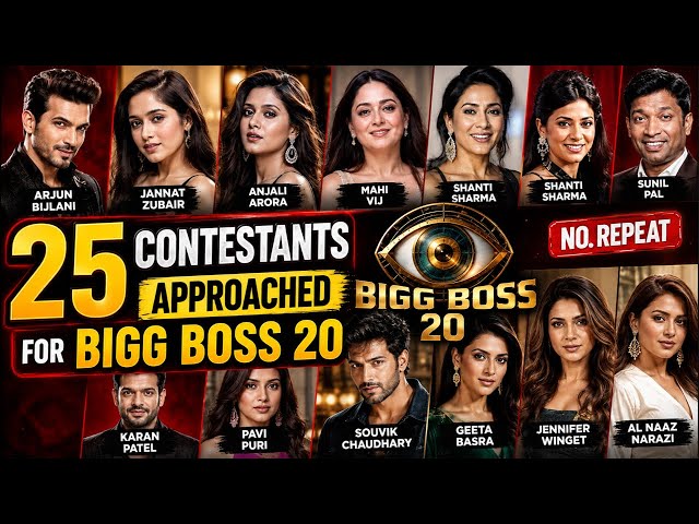 Bigg Boss 20: 7 Confirmed Contestants and 18 Approached Contestants for Salman Khan's Show
