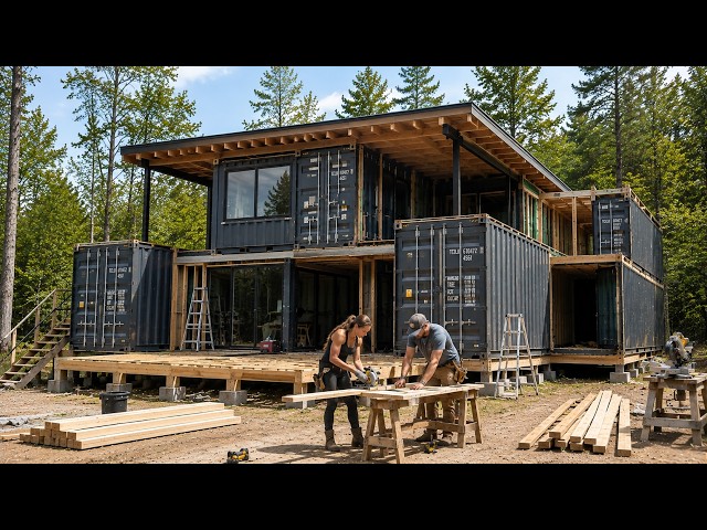Couple Builds an AMAZING Shipping Container Home With No Experience | Start to Finish