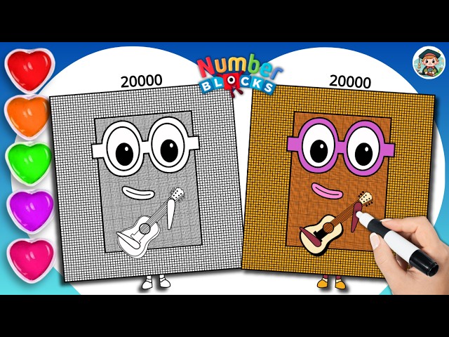 How To Draw Numberblock 20000 Coloring🌈 - Learn to draw Numberblock 20000 Coloring for kids