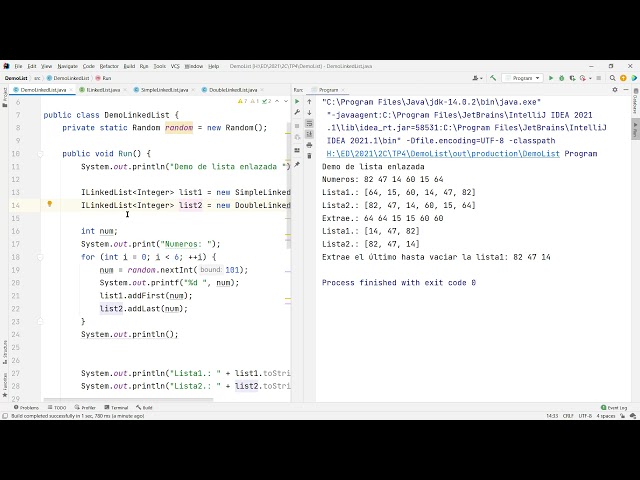 Interfaces en Java para Listas Enlazadas