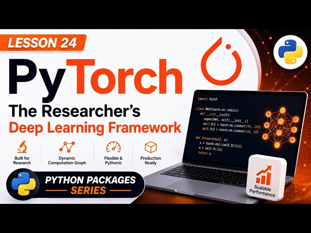 Lesson 24 - PyTorch: The Researcher's Deep Learning Framework | Python Packages Series | Uplatz