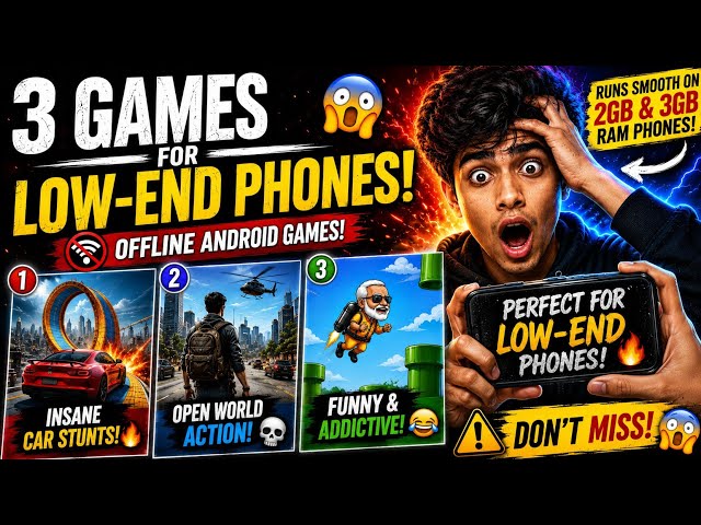 3 GAMES FOR LOW-END PHONES! 😱🎮 #GameReview #AndroidGames
