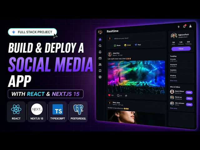 Build and Deploy a Full stack Social Media App | React, Nextjs 15
