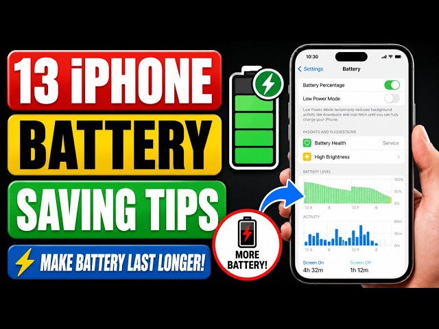 13 iPhone Battery Settings You MUST Change Now  | Make Your Battery Last Longer