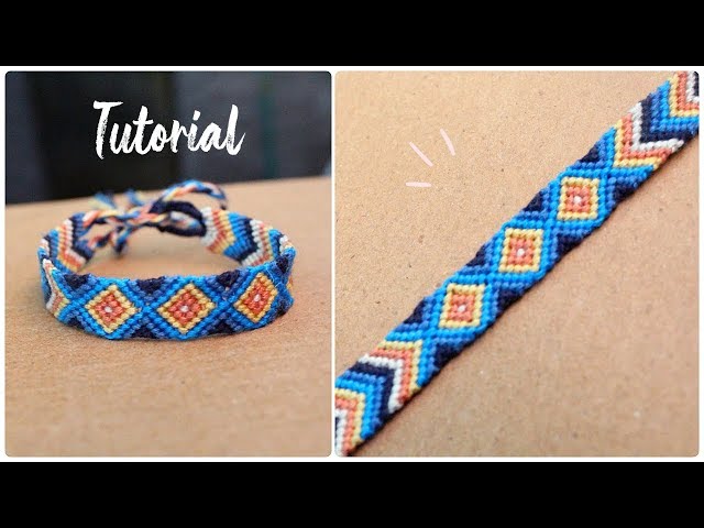 Thread Bracelet Step by Step ◇Tutorial◇ Chevron + Diamonds