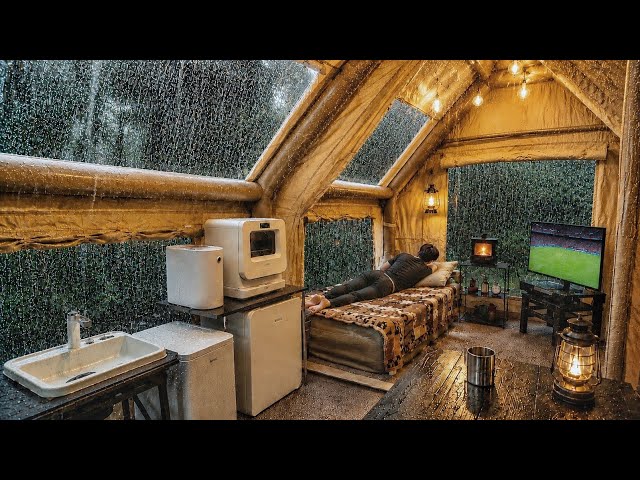 1% CAMPAMENTO DE LUJO BAJO LA LLUVIA ⭐ ¿CASA INFLABLE DE 5 ESTRELLAS?