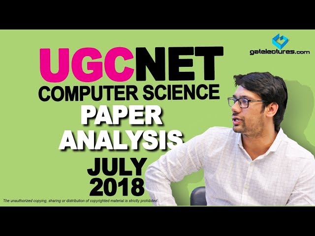 UGC NET Computer science 8 July 2018 Question Paper 2 Thorough Analysis
