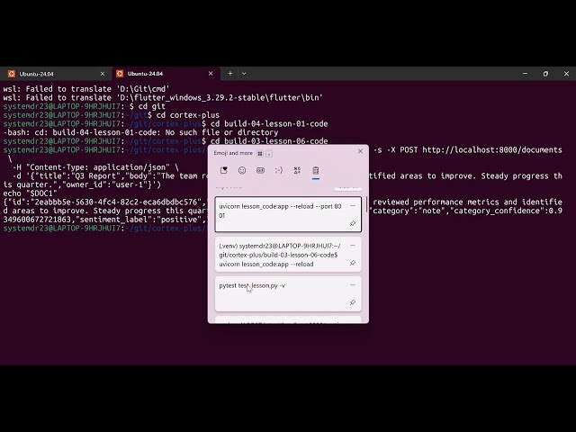 Build 03 lesson 06: FastAPI Document Similarity & Sentiment Analysis API