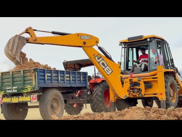JCB 3DX | Tractor Trailer Full Load in Minutes | Soil Loading, Deep Digging & Heavy Earthmoving Work