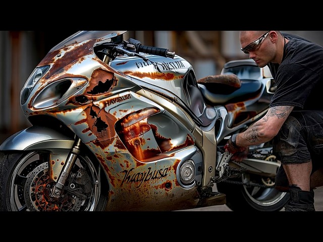 I Found a $10 Suzuki Hayabusa Junk | Full Restoration Hayabusa GSX1300R Four-stroke engine bike