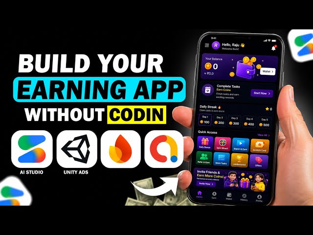 Build an Earning App with AI Studio | No-Code Android App Tutorial (2026) ⭐