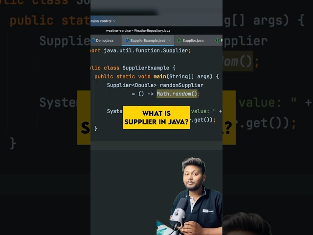 Supplier In #java #coding