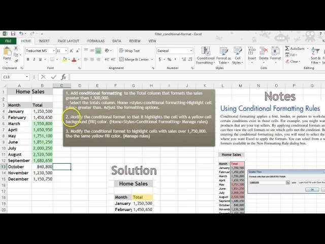 Excel- Conditional Formatting
