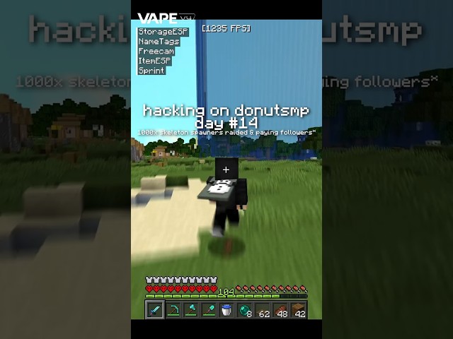 hacking on donutsmp day #14 (1000x spawner farm) #shorts #donutsmp #drdonut #minecraft #mcpvp