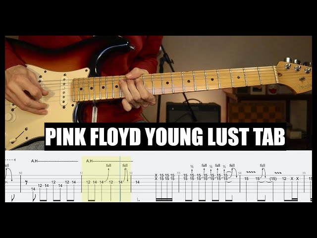 Pink Floyd Young Lust Cover/ Guitar Tab | Tutorial | Lesson