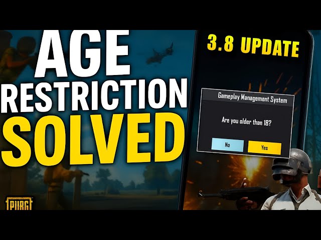 How to Fix PUBG Mobile Age Restriction in 3.8 Update | 100% Working in 5 Minutes!