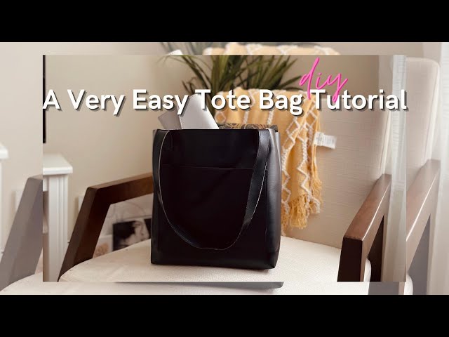 DIY | Faux Leather Tote bag Tutorial | Free Pattern Included