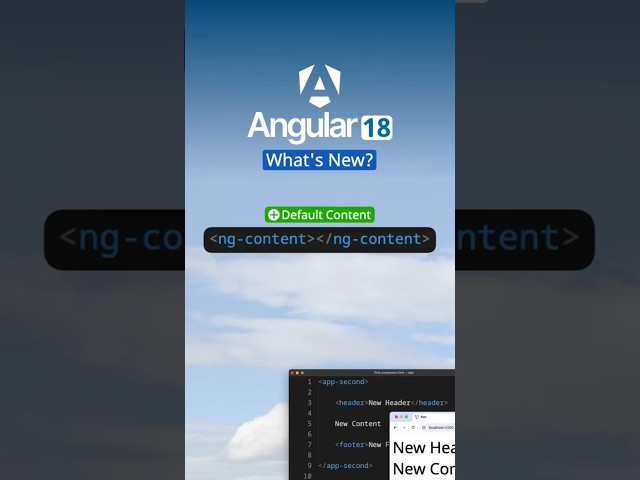Angular 18 New Feature for ng-content: Default Content #angular #angular18