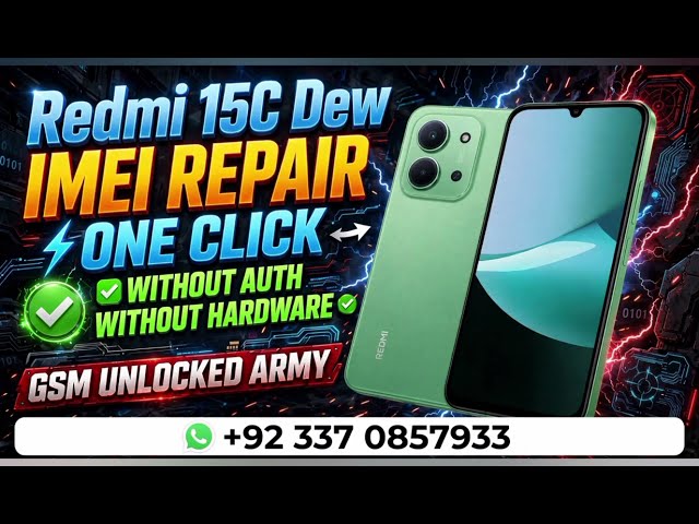 Redmi 15C Dew Bassband Repair No Service Fix ✅ One Click