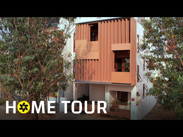 This 1200 sq ft Bengaluru Home Uses a Screened Facade for Light & Ventilation! (House Tour)