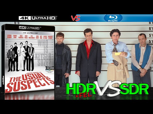 The Usual Suspects 1995 HDR ANALYSIS 4K BD vs 1080p BD SDR 100nits #TRUE_DIFFERENCE #WATCH_IN_HDR