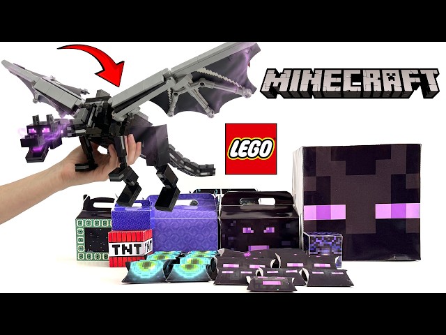 UNBOXING LEGO Minecraft Random Mobs Box 😱⁉️ The Ender Dragon!  (MUST SEE!!🫢)
