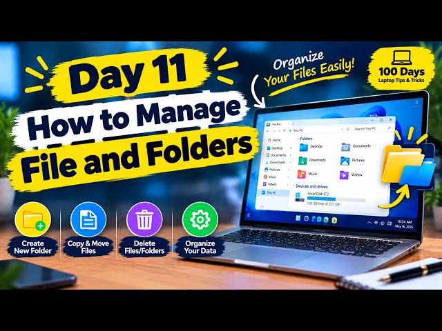 Day 11 | How to Manage File and Folders | Easy Way to Manage Files and Folders on Your Computer