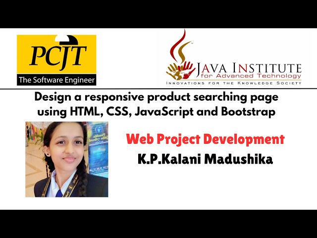 Design a responsive product searching page using HTML, CSS, JavaScript and Bootstrap