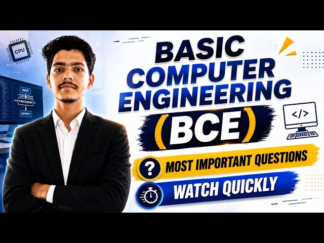 Basic Computer Engineering most important questions for exam | BT-205 | RGPV Examination 