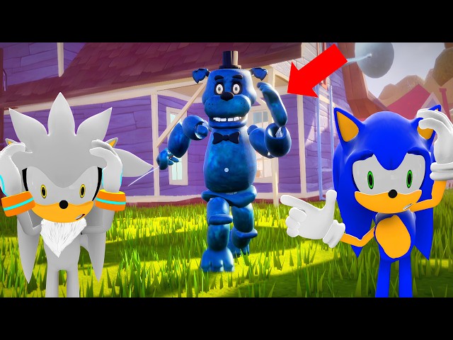 SONIC & SILVER PLAY😱Hello Neighbor BEAR5 mod!!🔥