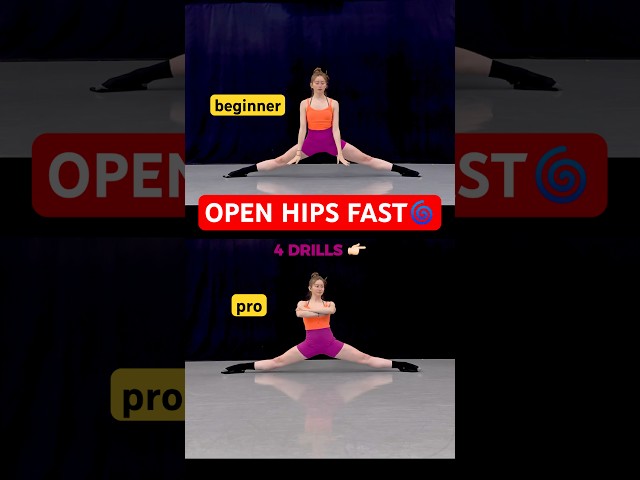 4 Exercises That Open Your Hips WIDE 🌀(Middle Split) #flexibility #stretching #shorts #yoga