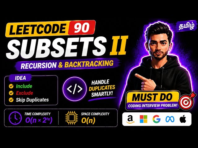 90. Subsets II 🚀 Handle Duplicates Using Recursion & Backtracking